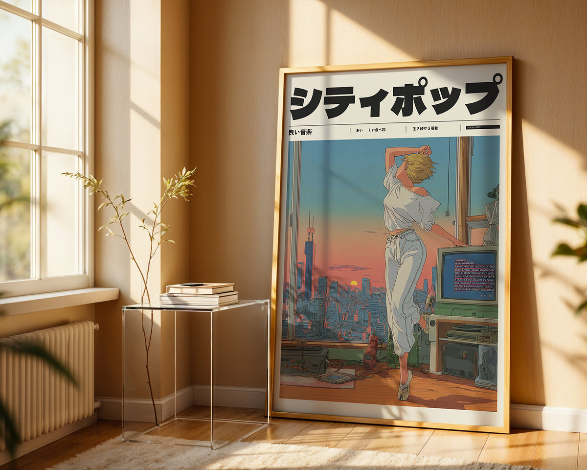 Väggmockup av White Noise Evening affisch på ljus vägg – Bozetto konsttryck – nr 4