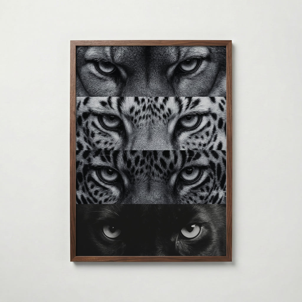 Four Wild Gazes Poster – valnötsram