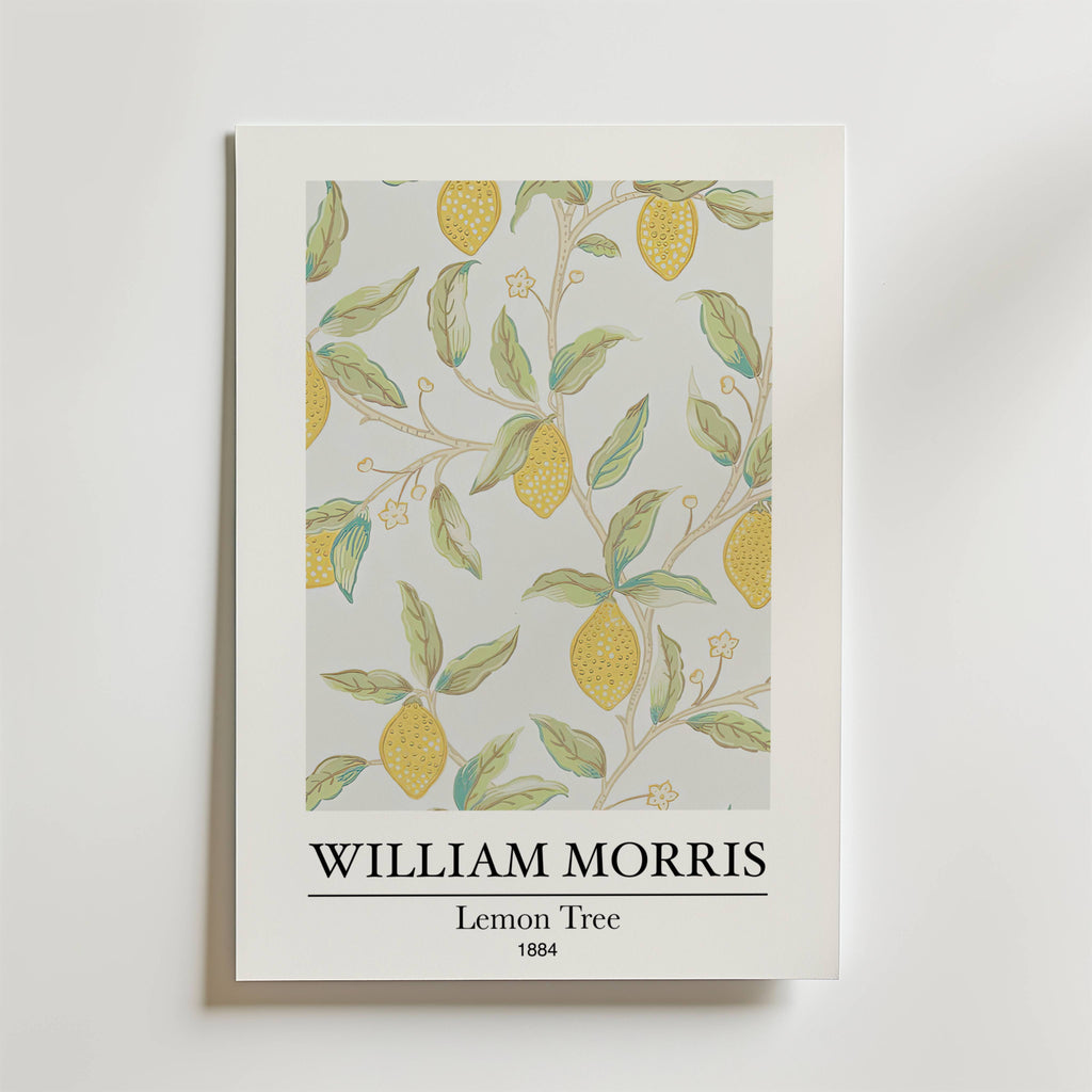 William Morris Lemon Tree – stilfullt konsttryck från Bozetto, tryckt på matt finpapper