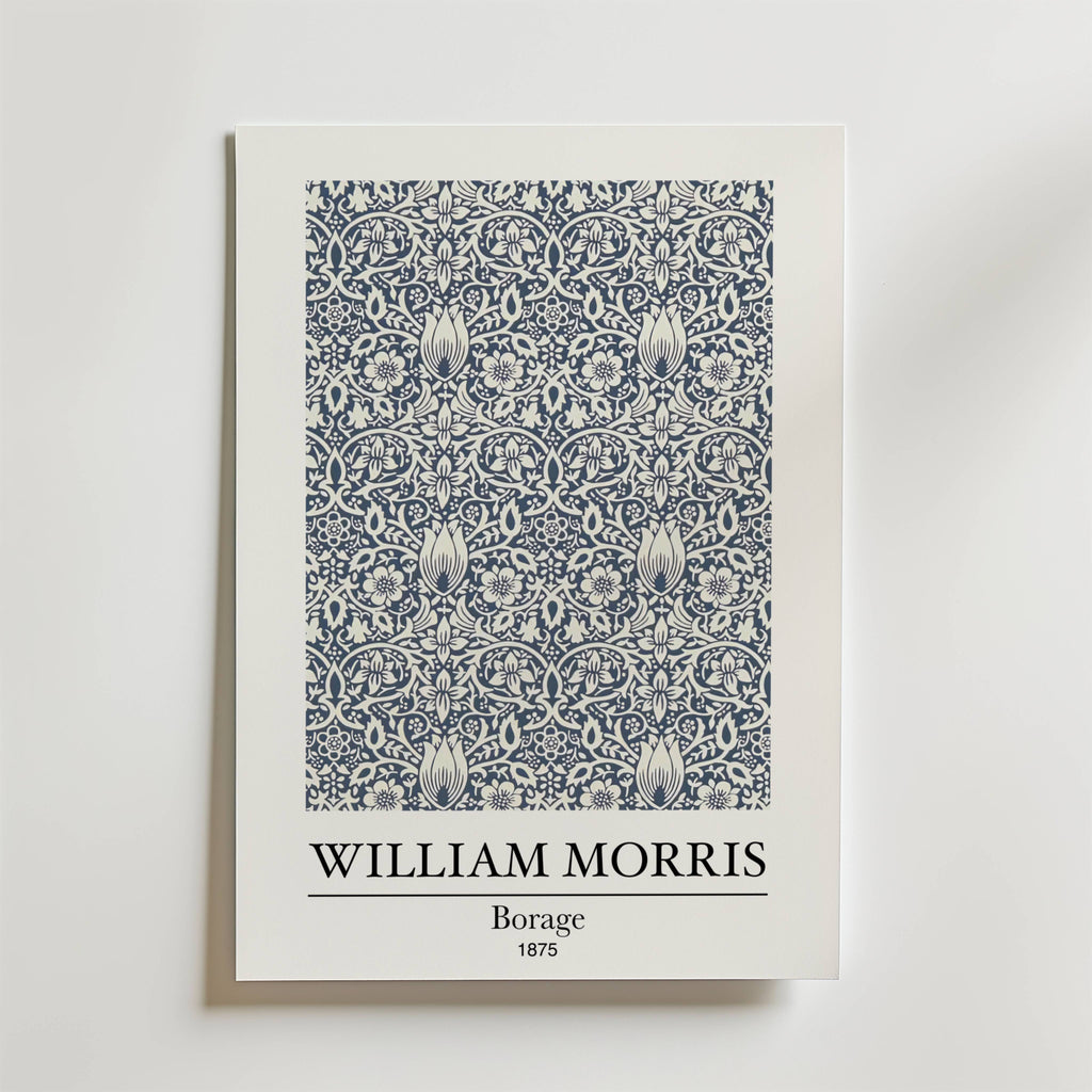 William Morris Borage – stilfullt konsttryck från Bozetto, tryckt på matt finpapper