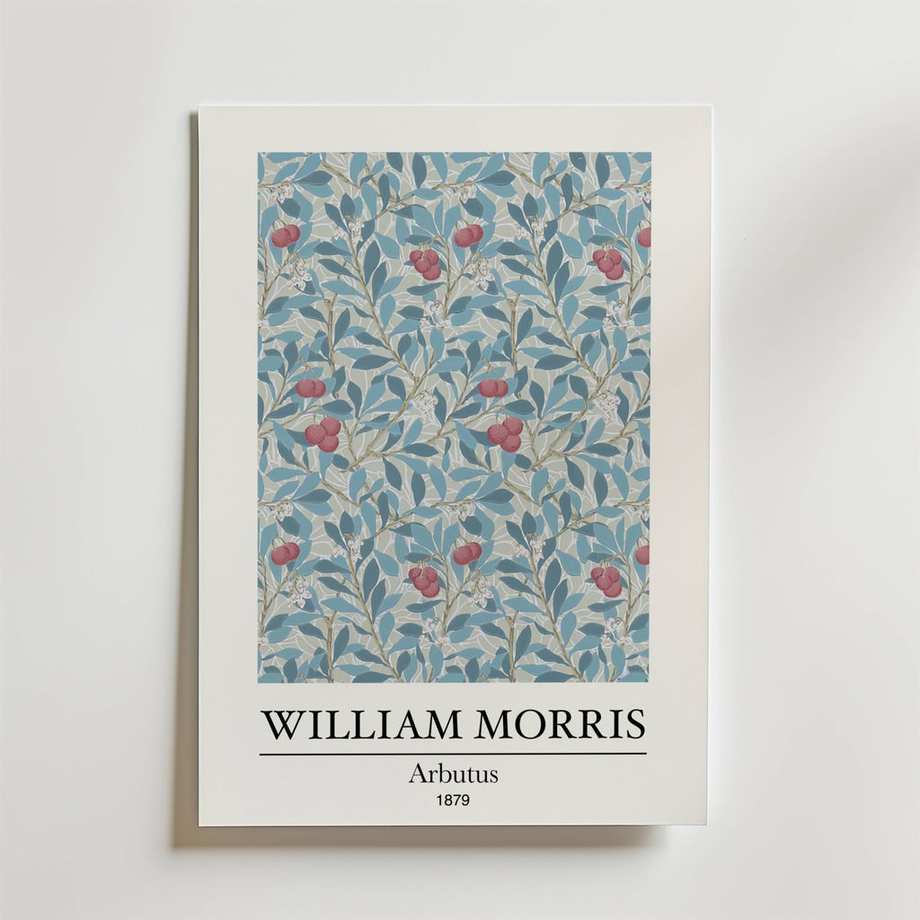 William Morris Arbutus – stilfullt konsttryck från Bozetto, tryckt på matt finpapper