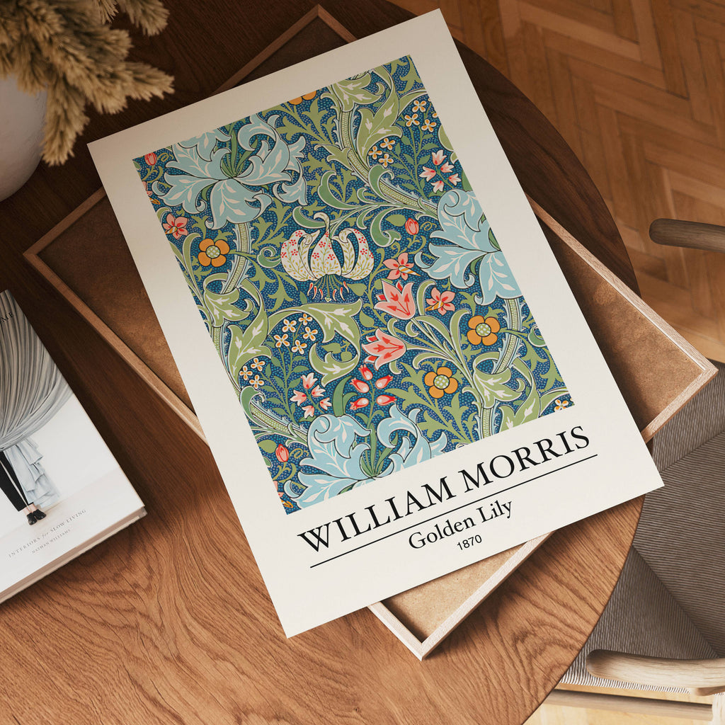 William Morris Golden Lily – affisch med stilfullt motiv från Bozetto i hög kvalitet