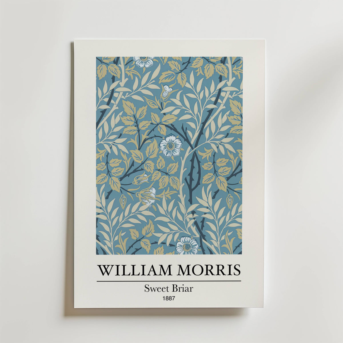 William Morris Sweet Briar – stilfullt konsttryck från Bozetto, tryckt på matt finpapper