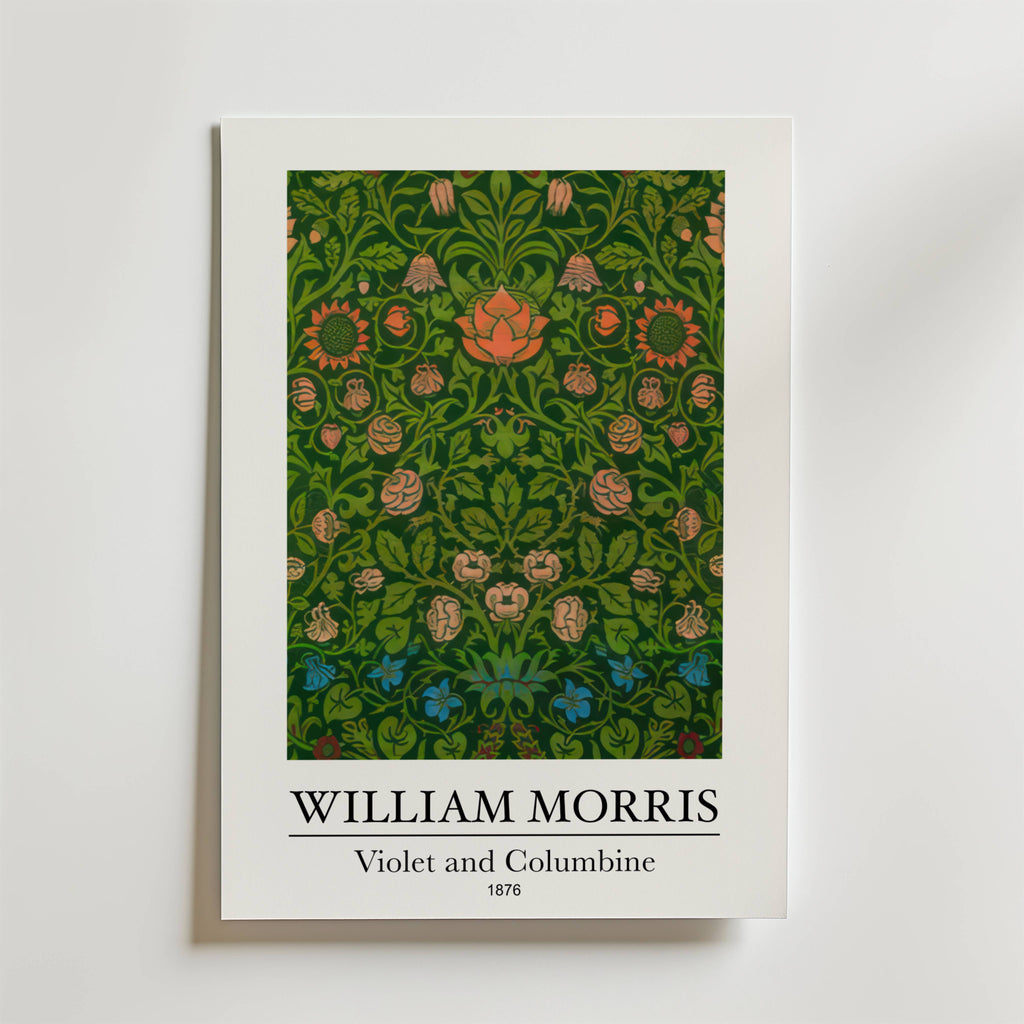 William Morris Violet and – stilfullt konsttryck från Bozetto, tryckt på matt finpapper