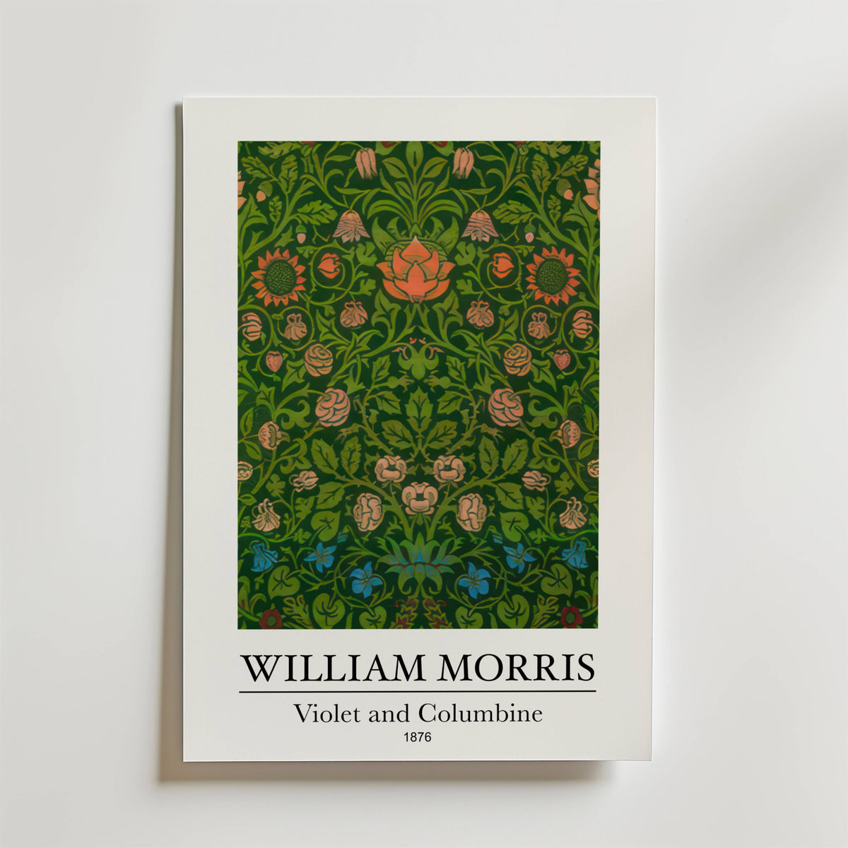 William Morris Violet and – stilfullt konsttryck från Bozetto, tryckt på matt finpapper