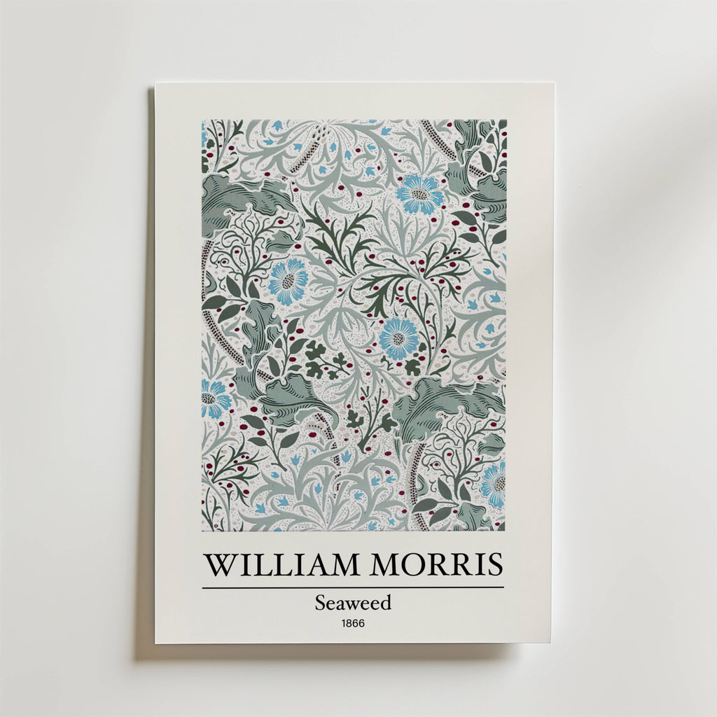 William Morris Seaweed – stilfullt konsttryck från Bozetto, tryckt på matt finpapper