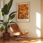 William Morris Amber Florals poster visualiserad på vägg – från Bozetto i hög kvalitet