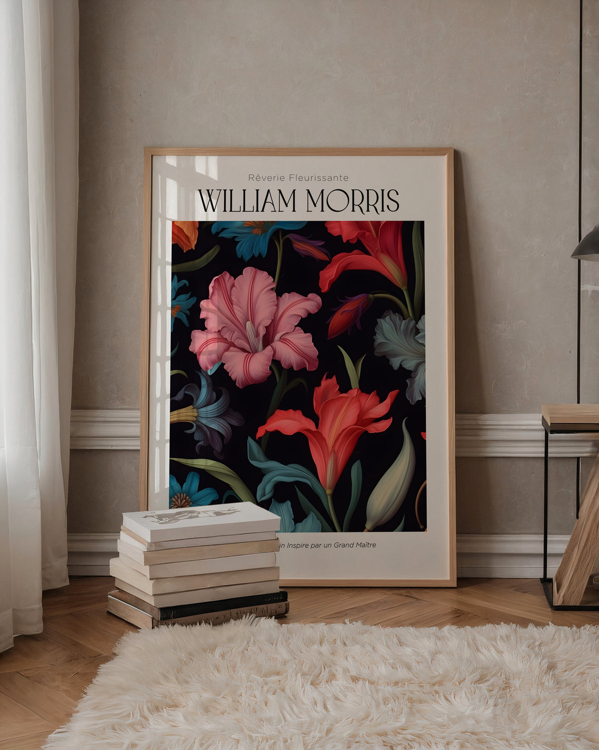 William Morris Midnight – affisch med stilfullt motiv från Bozetto i hög kvalitet