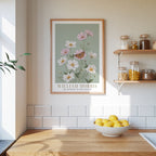 William Morris Anemones and Painted Lady Poster – i rum 3