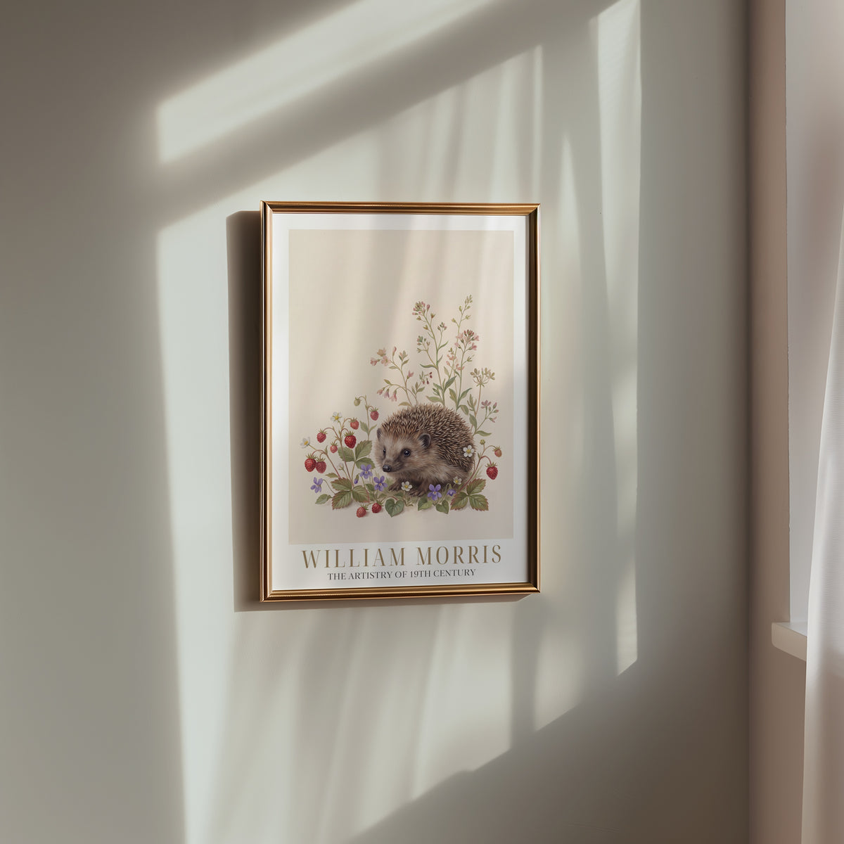 William Morris Hedgehog Among Wild Strawberries Poster – i rum 4