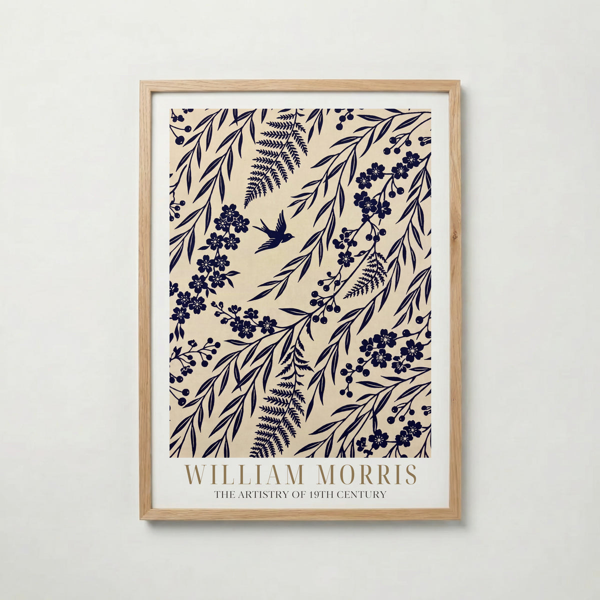 William Morris Indigo Willow Silhouette Poster – ekram