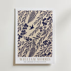William Morris Indigo Willow Silhouette Poster – med passepartout
