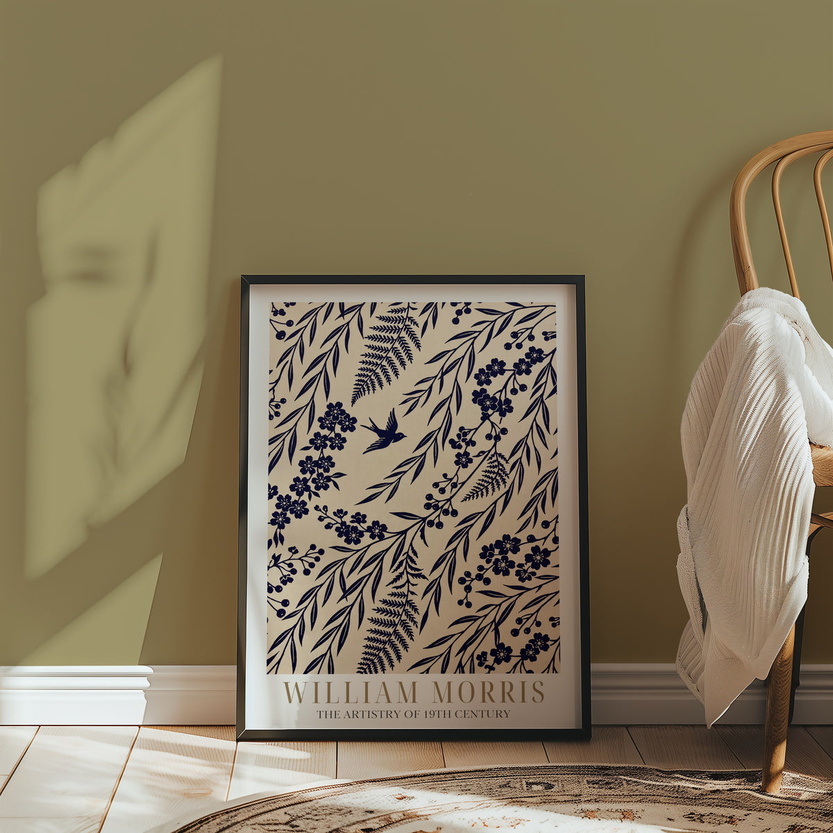 William Morris Indigo Willow Silhouette Poster – i rum 3