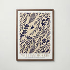 William Morris Indigo Willow Silhouette Poster – valnötsram