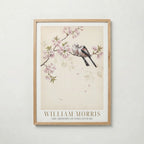 William Morris Long-Tailed Tits in Cherry Blossom Poster – ekram