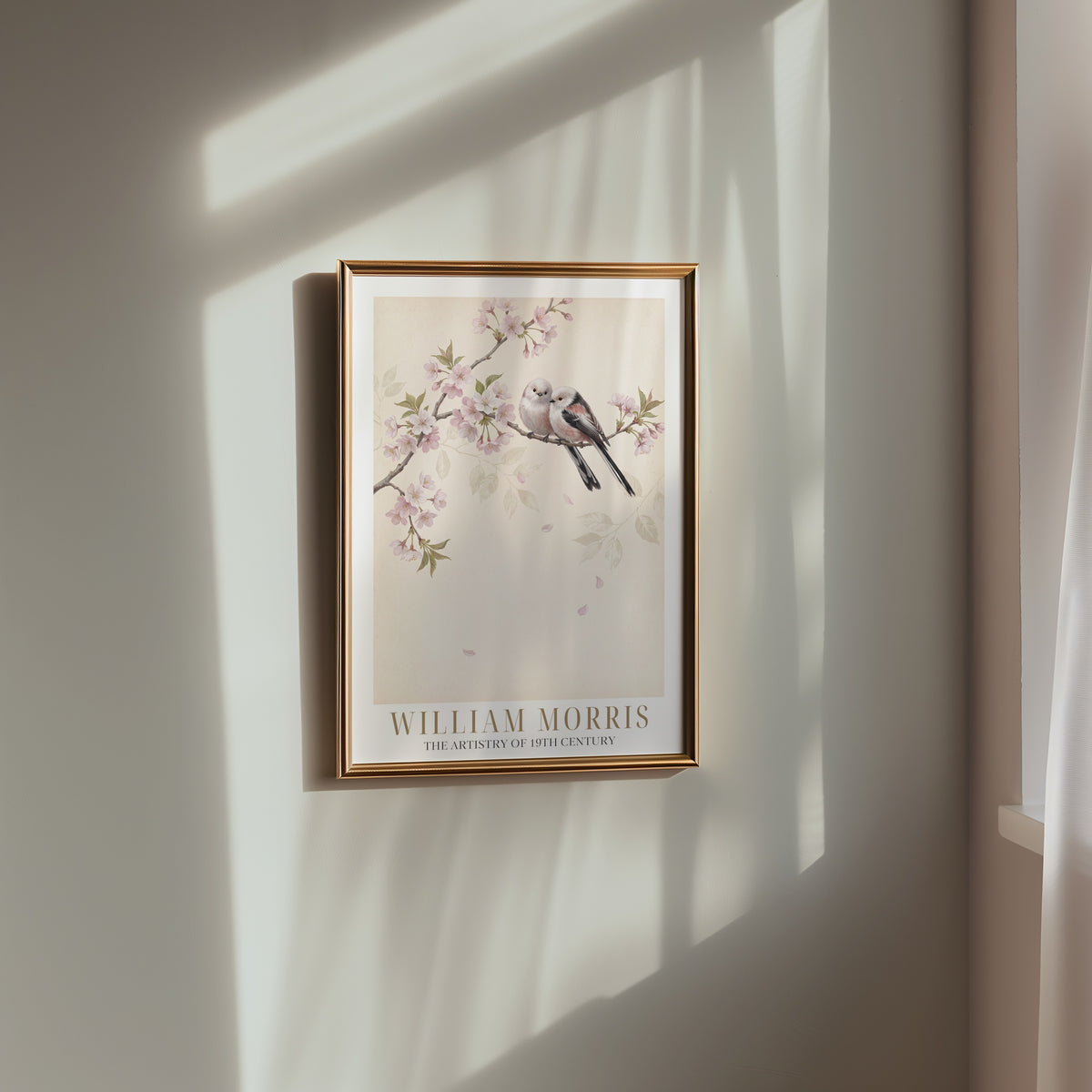 William Morris Long-Tailed Tits in Cherry Blossom Poster – i rum 5