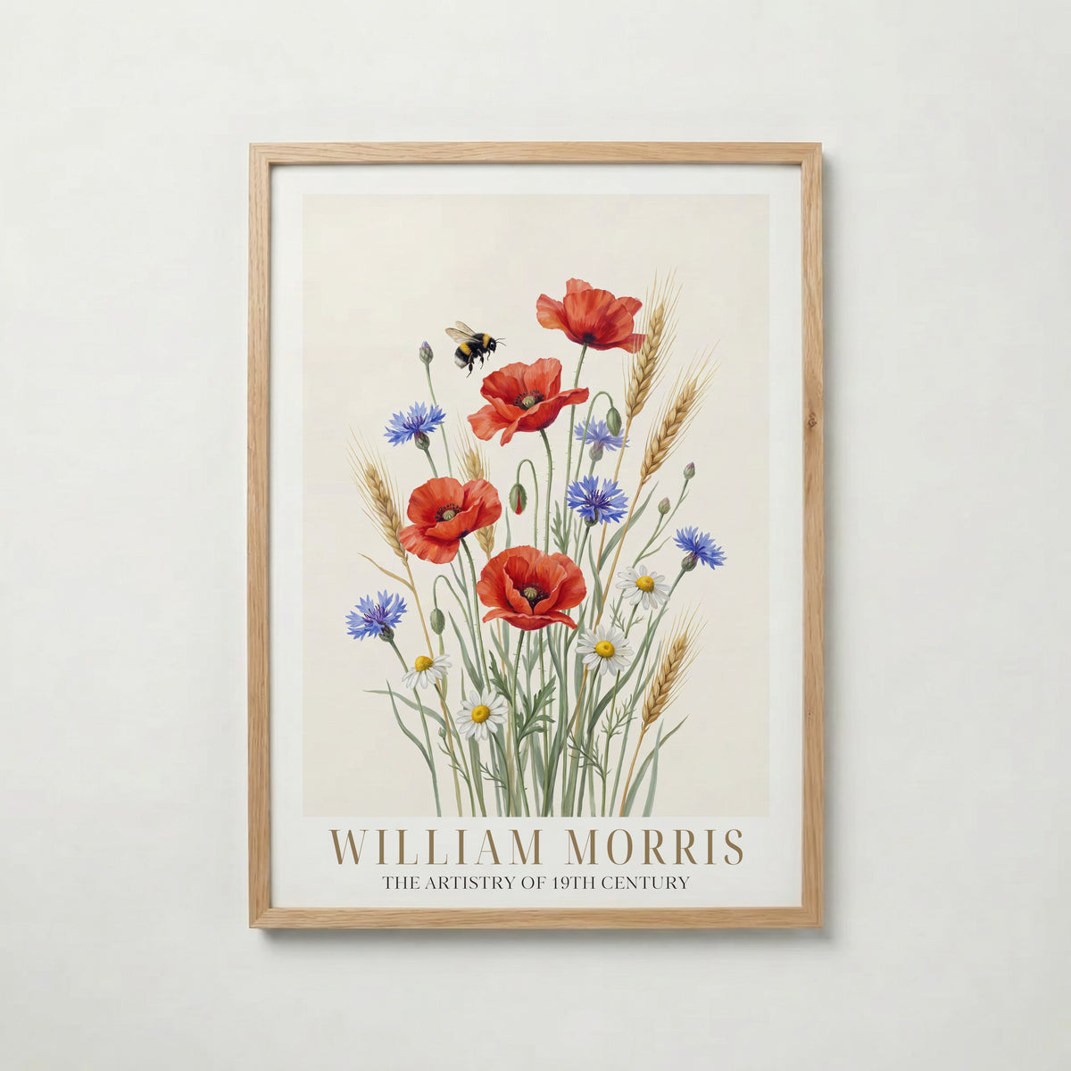 William Morris Meadow Poppies and Cornflowers Poster – ekram