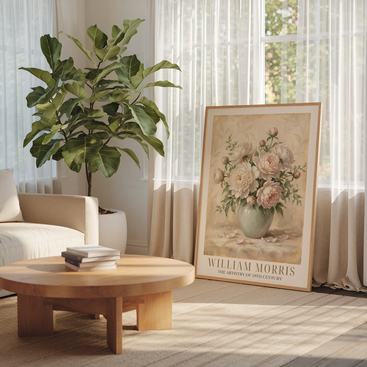 William Morris Peonies in a Celadon Vase Poster – i rum 5