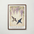 William Morris Swallows Beneath the Wisteria Poster – valnötsram