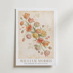 William Morris Tulips and Ranunculus Poster – med passepartout