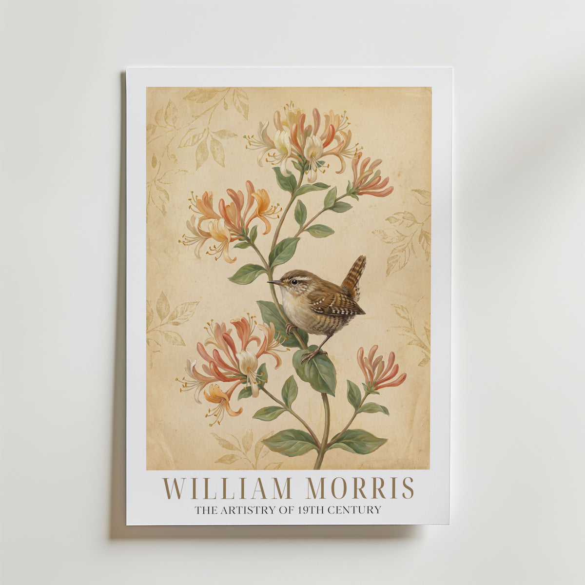 William Morris Wren in the Woodbine Poster – med passepartout
