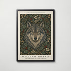 Wolf in the Holly William Morris Poster