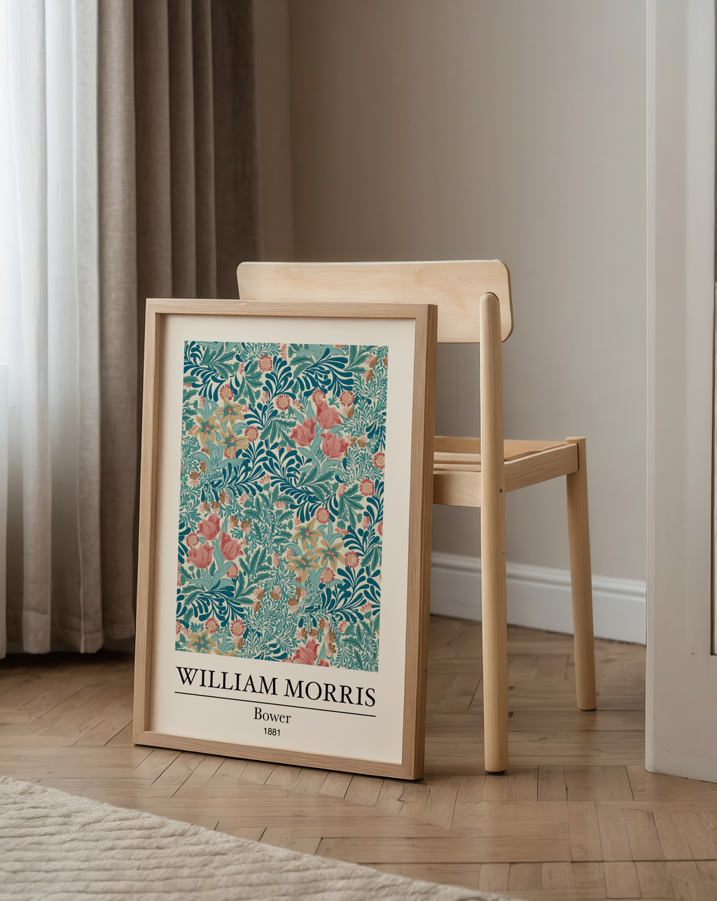William Morris Bower – stilfullt konsttryck från Bozetto, tryckt på matt finpapper