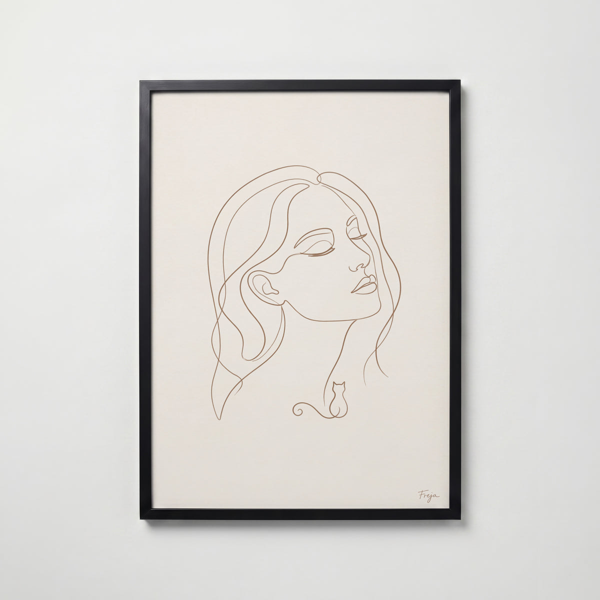 Freja Lund – Ansigt – svart ram