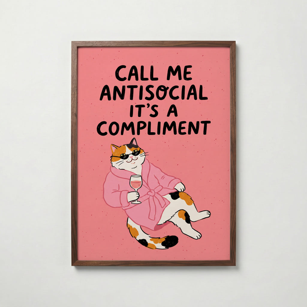 Call Me Antisocial Poster – valnötsram