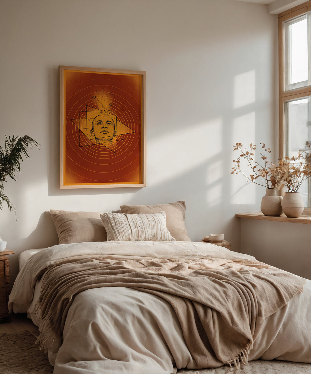 Celestial Mind Poster ovanför soffa, kosmiskt motiv, leverans 1 till 3 dagar
