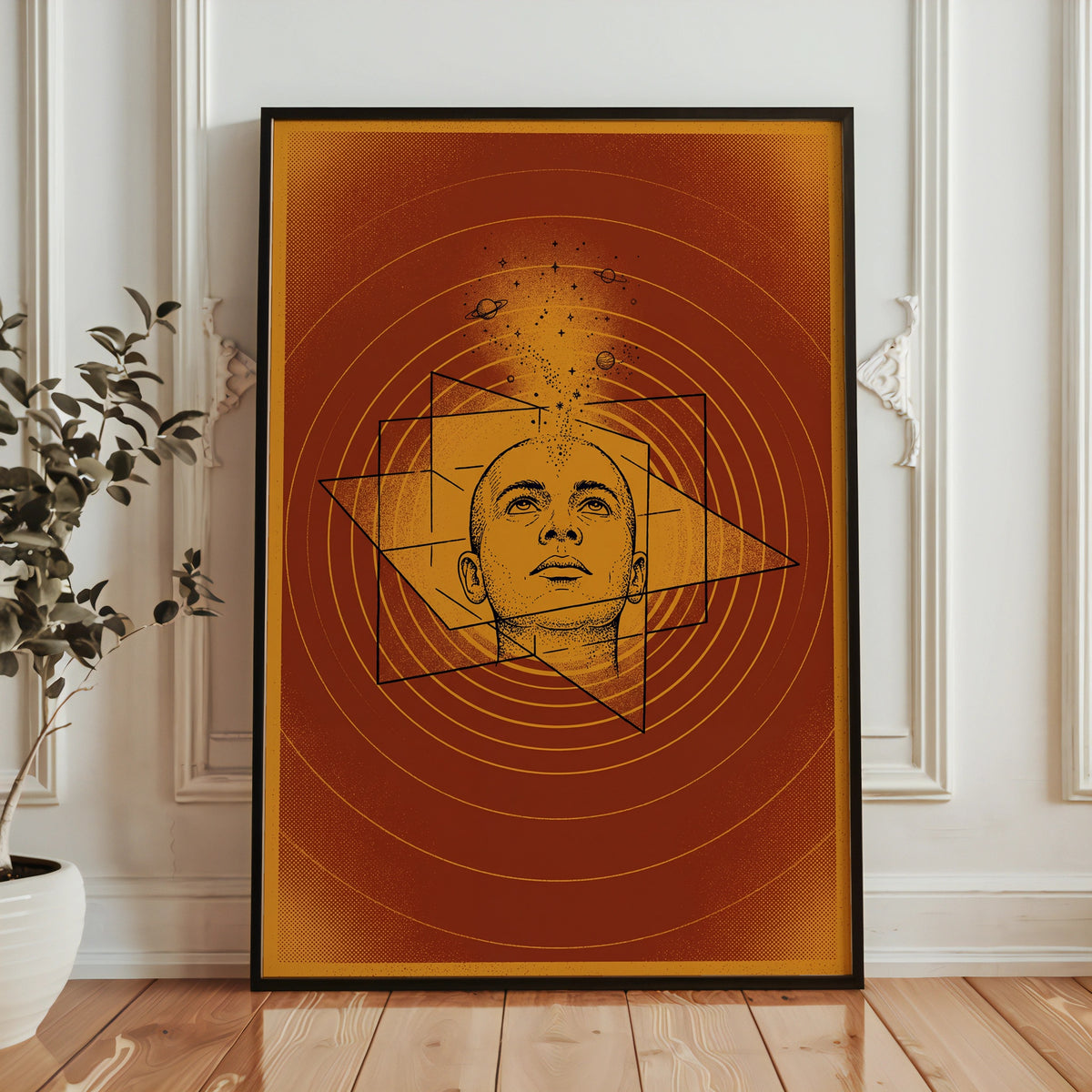 Celestial Mind Poster i sovrum, astral konst från Bozetto
