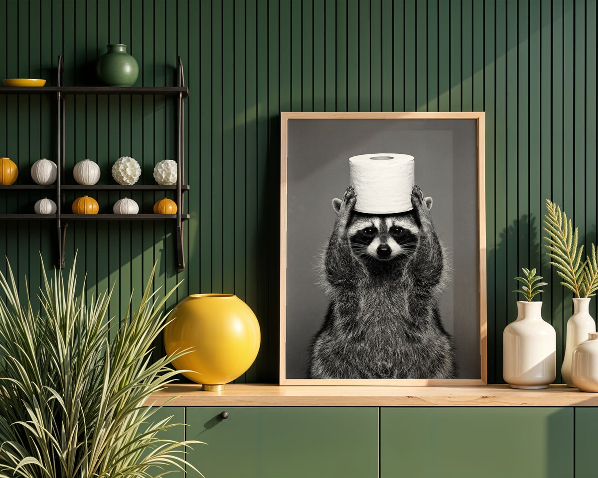 Bathroom Raccoon Poster – i rum 5