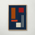 Bauhaus Balance i ekram, geometrisk Bauhaus-konst, affisch från Bozetto