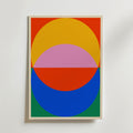 Bauhaus Half Circle Harmony – stilfullt konsttryck från Bozetto, tryckt på matt finpapper