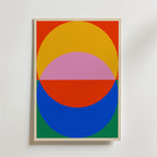 Bauhaus Half Circle Harmony – stilfullt konsttryck från Bozetto, tryckt på matt finpapper