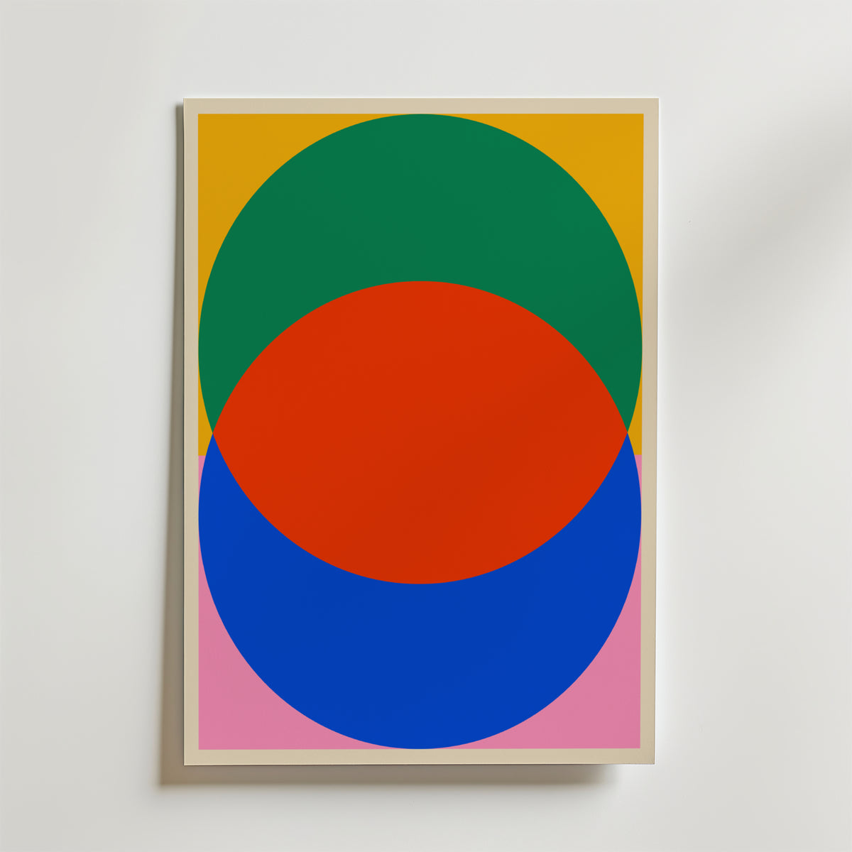 Bauhaus Circles – stilfullt konsttryck från Bozetto, tryckt på matt finpapper i hög tryckkvalitet