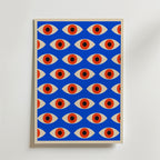 Bauhaus Pattern Eyes – stilfullt konsttryck från Bozetto, tryckt på matt finpapper