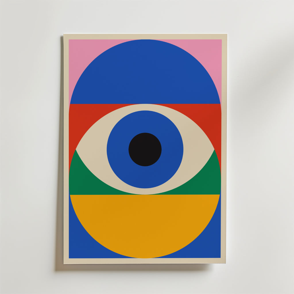Bauhaus Eye – stilfullt konsttryck från Bozetto, tryckt på matt finpapper i hög tryckkvalitet