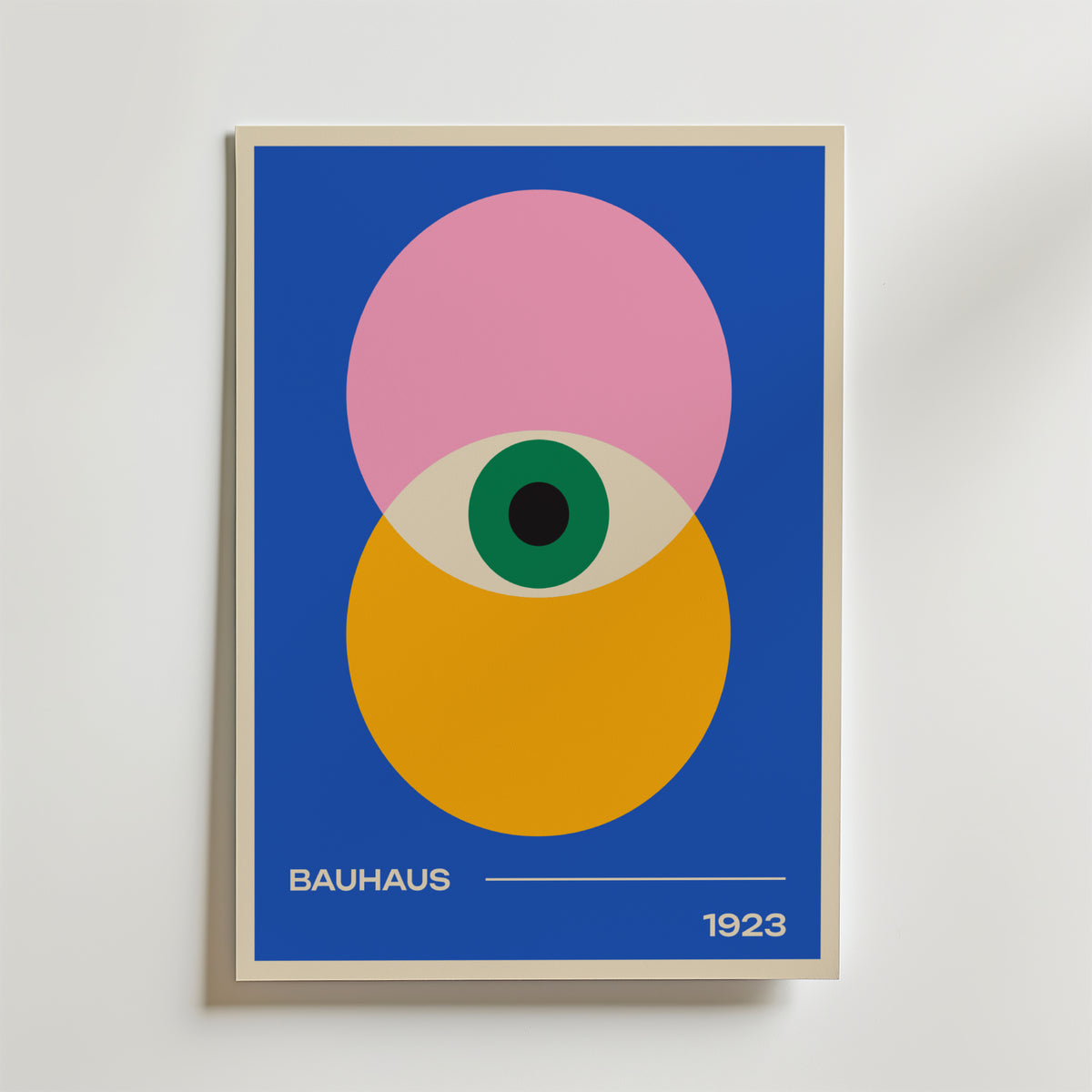 Bauhaus Overlap – stilfullt konsttryck från Bozetto, tryckt på matt finpapper i hög tryckkvalitet