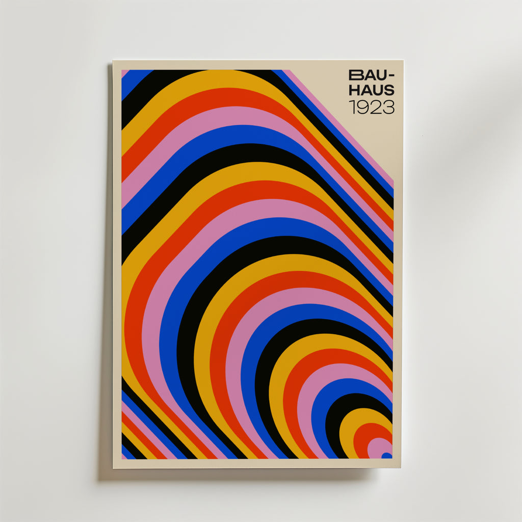Bauhaus Arches – stilfullt konsttryck från Bozetto, tryckt på matt finpapper i hög tryckkvalitet