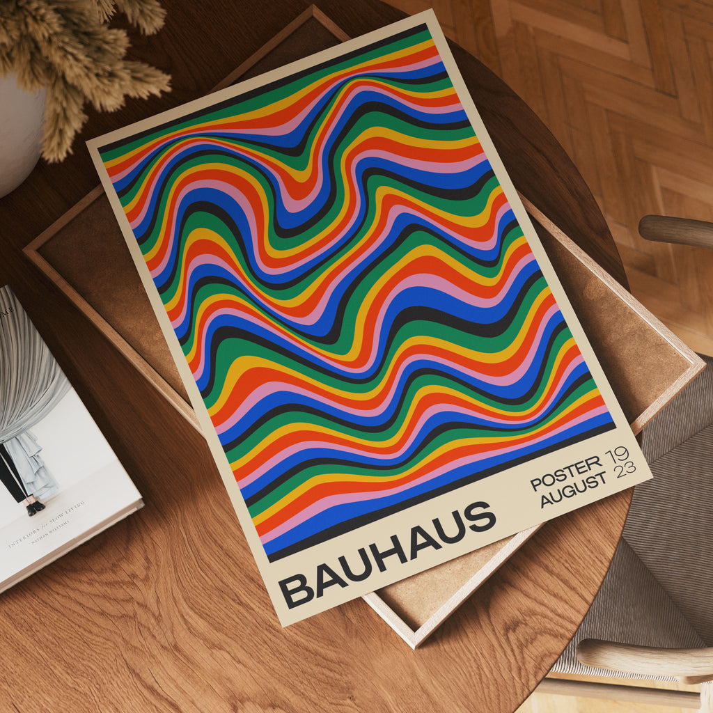 Bauhaus Waves poster visad rakt fram – Bozetto affisch i hög tryckkvalitet i hög tryckkvalitet