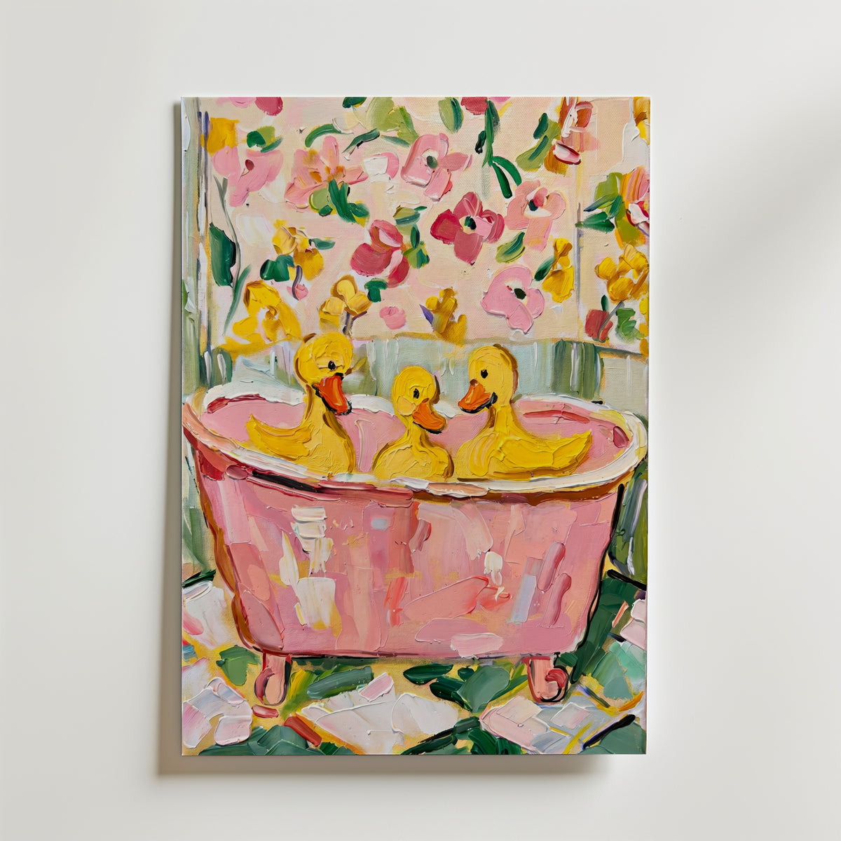 Bubble Bath Ducks – stilfullt konsttryck från Bozetto, tryckt på matt finpapper i hög tryckkvalitet