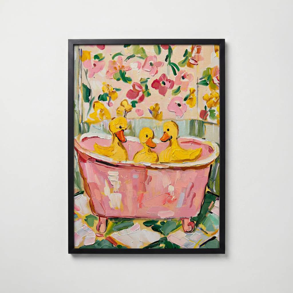 Bubble Bath Ducks – affisch med snyggt motiv, köp enkelt hos Bozetto i flera storlekar