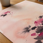 Blush Abstract Poster – närbild på papper