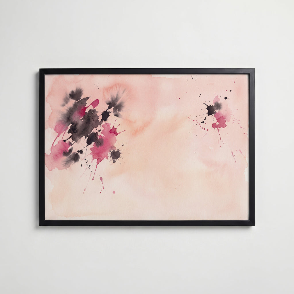 Blush Abstract Poster – svart ram