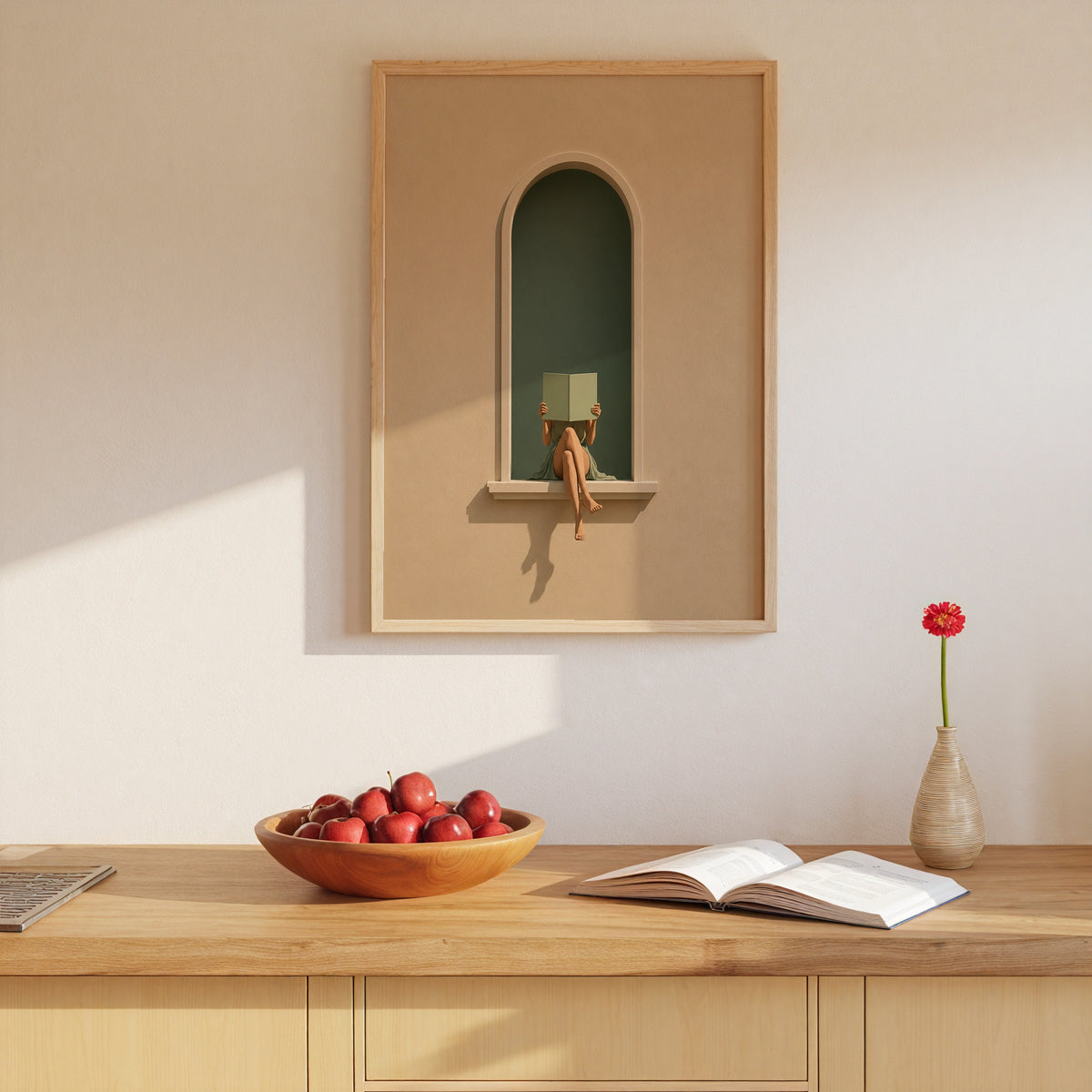 Elegant Book Reader Poster – i rum 1