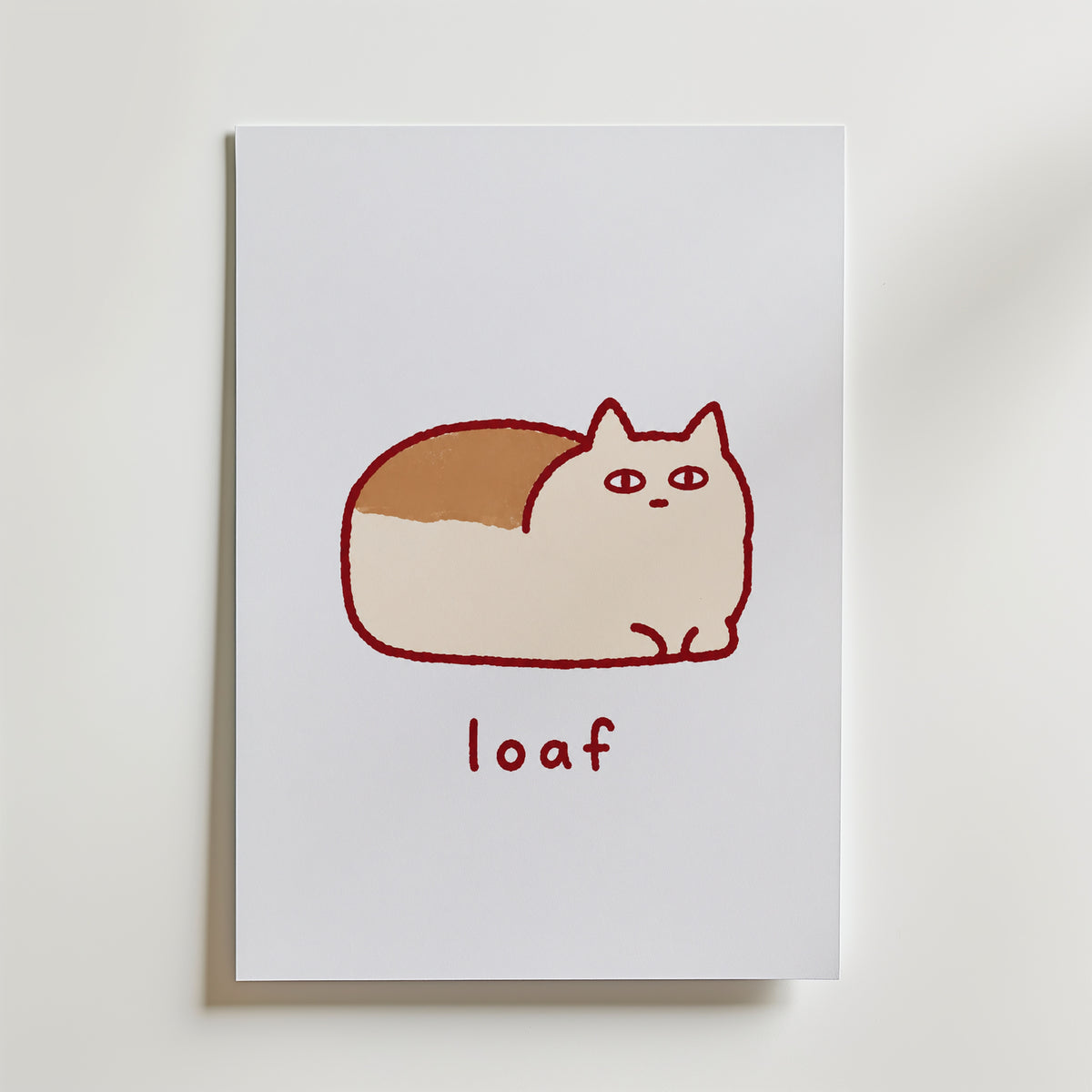 Cat Loaf Poster – canvas utan passepartout