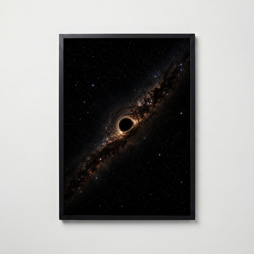 Black Hole Poster – svart ram