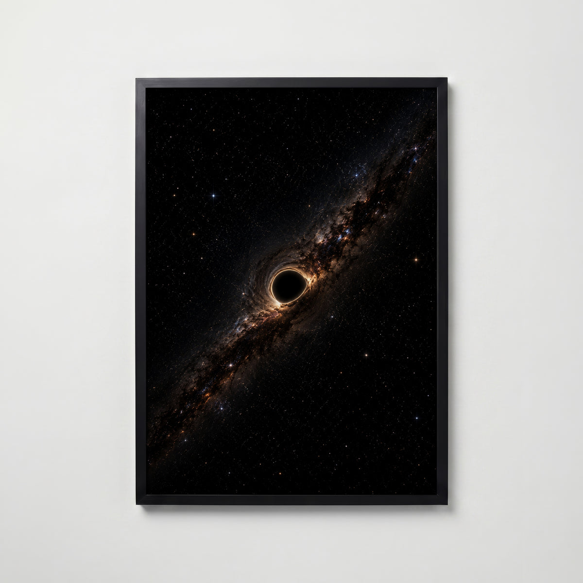 Black Hole Poster – svart ram