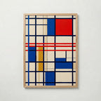 Linear Harmony i ekram, grafisk De Stijl-linjekonst, affisch från Bozetto